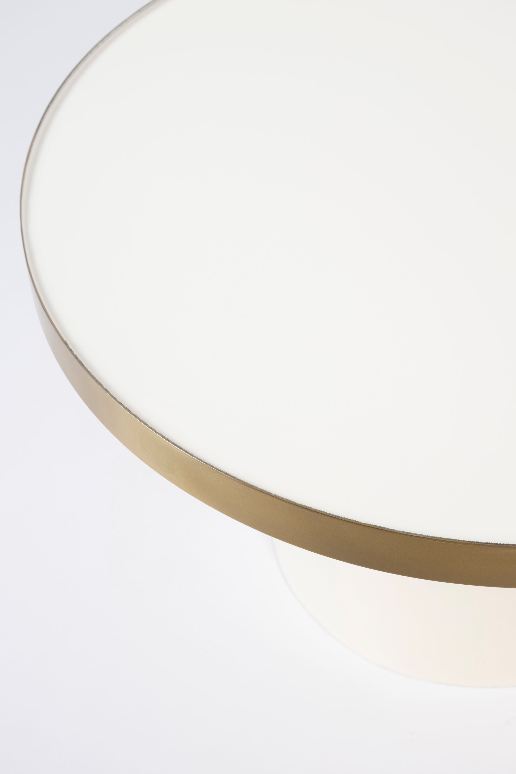 Zuiver Glam Gloss White & Gold Round Coffee Table